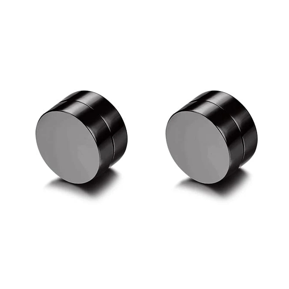 Magnetic Cubic Zirconia Clip-On Earrings Set – Non-Pierced Fake Stud, Cross Dangle & Hoop Styles for Men & Women