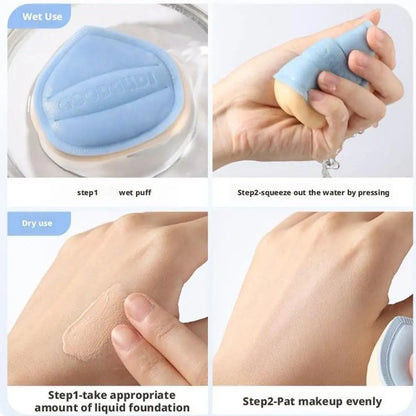 Marshmallow Air Cushion Makeup Puff - Soft Foundation Applicator for Dry & Wet Makeup Application