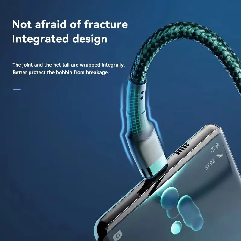120W USB-C to USB-C Fast Charging Cable - PD Quick Charge Cable for iPhone, Xiaomi & Samsung Devices