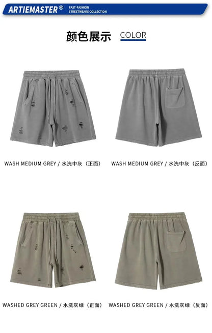 Cut-Up Vintage Style Denim Shorts – Retro Casual Summer Wear
