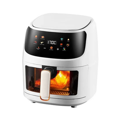 1400W 8L Air Fryer – Oil-Free Programmable Smart LED Touch AirFryer, Thermal Cycle Oven for French Fries & Chicken