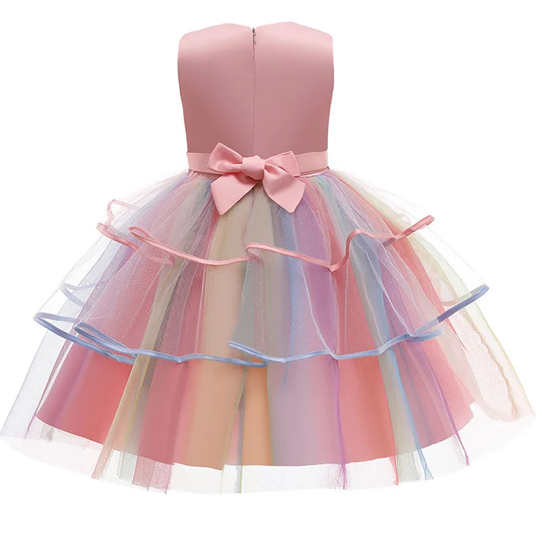 Baby Girls Unicorn Tutu Dress – Pastel Rainbow Princess Birthday & Halloween Costume