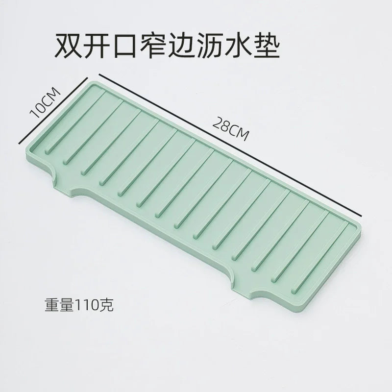 Kitchen Sink Splash Guard & Faucet Mat — Multipurpose Drip Catcher Tray for Dish Drying, Sponge & Kitchen Use