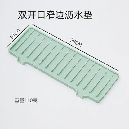 Kitchen Sink Splash Guard & Faucet Mat — Multipurpose Drip Catcher Tray for Dish Drying, Sponge & Kitchen Use