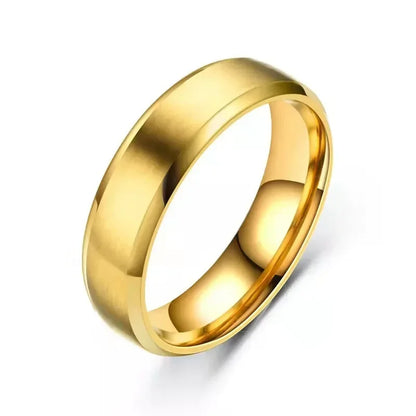 New Stainless Steel Titanium Ring - Simple Trendy Metal Rings for Women & Men, Party Jewelry Punk Accessories
