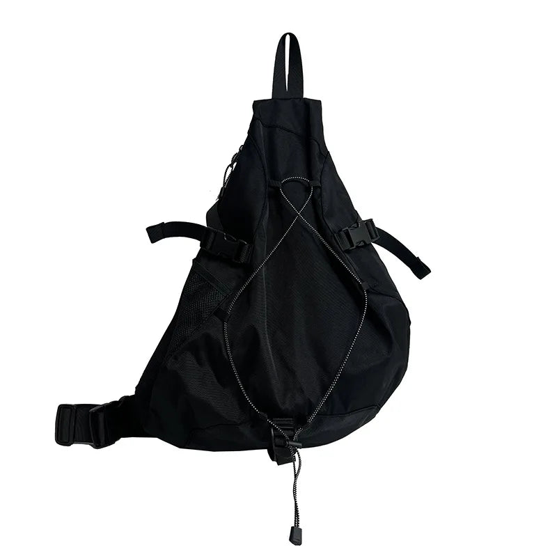 Men’s Large Capacity Crossbody Bag – Nylon Travel Chest Pack Hip Hop Shoulder Bag Trendy Storage Sling Bag 2025