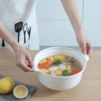 Microwave Oven Soup & Rice Steamer – Eco-Friendly Food Grade Heated Pot with Lid