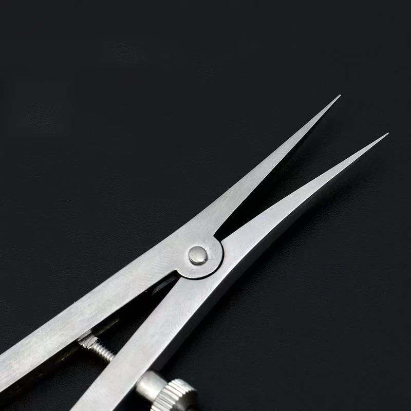 Dental Caliper Gauge Stainless Steel Dentist Measuring Ruler Tool – Curved & Straight Head Surgical Lab Instrument