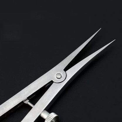 Dental Caliper Gauge Stainless Steel Dentist Measuring Ruler Tool – Curved & Straight Head Surgical Lab Instrument