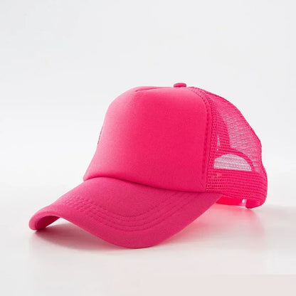 Custom Logo Trucker Hat - Adjustable Polyester Mesh Baseball Cap for Men & Women