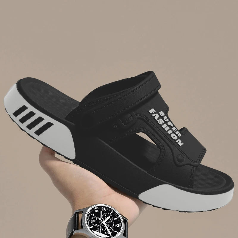 Men’s EVA Platform Slippers - Soft-Soled Summer Slides for Home, Beach & Outdoor Walking