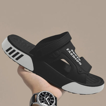 Men’s EVA Platform Slippers - Soft-Soled Summer Slides for Home, Beach & Outdoor Walking