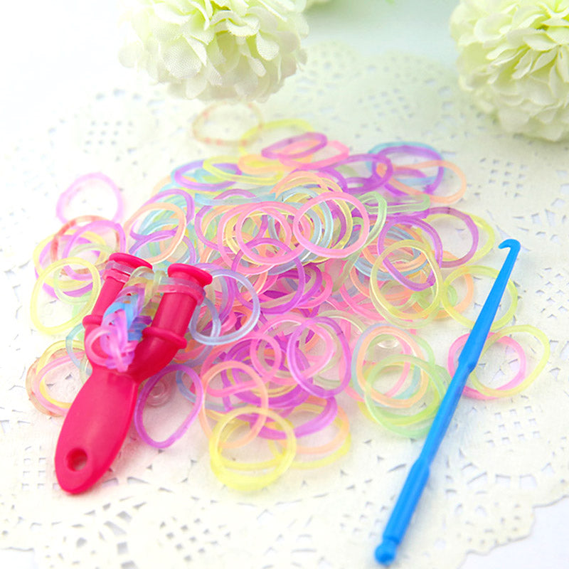 Rainbow Rubber Band Bracelet Kit – DIY Woven Lace Craft Toy for Girls, Hair Accessories & Handmade Gift