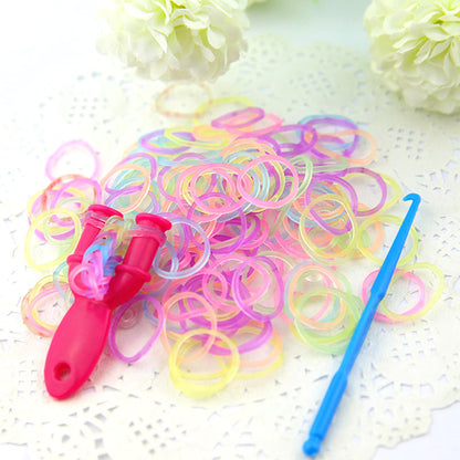 Rainbow Rubber Band Bracelet Kit – DIY Woven Lace Craft Toy for Girls, Hair Accessories & Handmade Gift