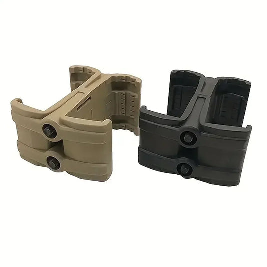Tactical Magazine Clip Holder - Dual Parallel Mag Link Accessory for AK AR15 M4 Airsoft