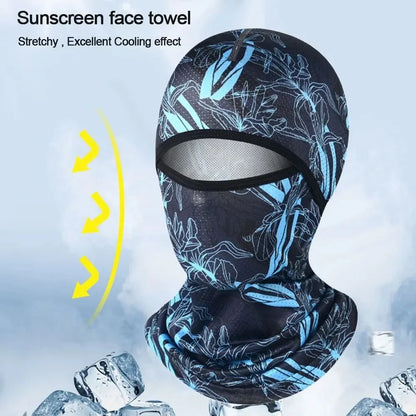 Summer Cool Balaclava Ice Silk - Full Face Cycling Cap with UV Protection, Sports Face Cover for Biking and Motorcycling