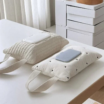 Baby Car Mounted Tissue Box Holder - Cute Portable Stroller Tissue & Diaper Bag Organizer for Car, Cart & Travel Accessories