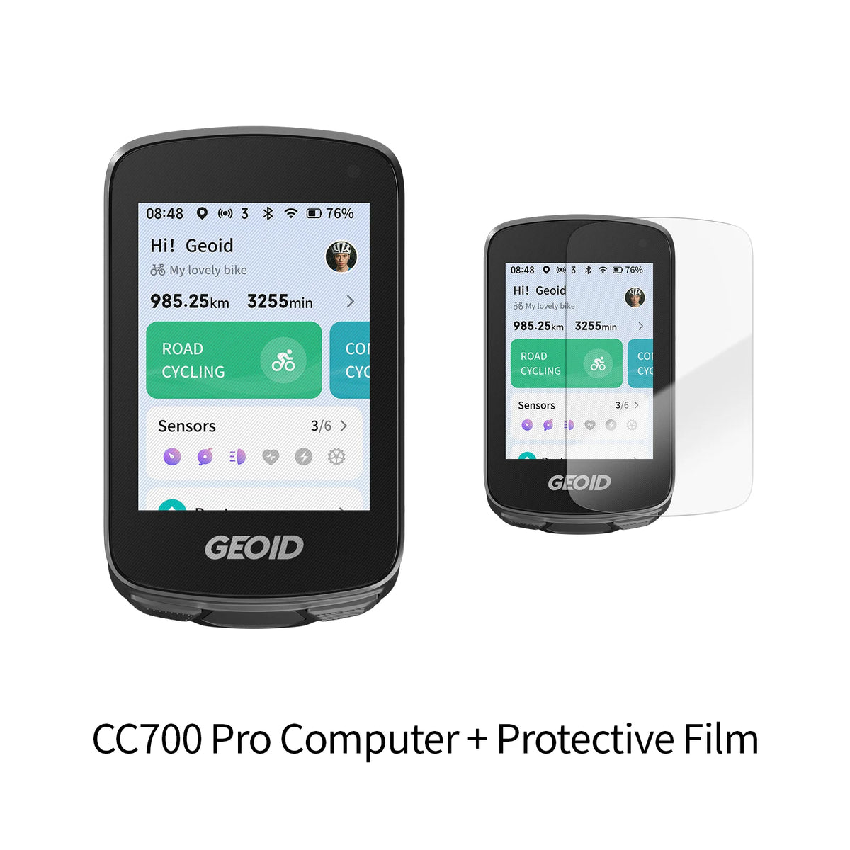 GEOID CC700/PRO Bike Computer - Wireless Color Screen Cycling Speedometer with ANT+, WiFi, IPX7 Waterproof & Odometer