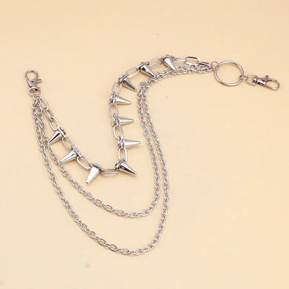 Hip-Hop Punk Rock Metal Waist Chain – Unisex Keychain & Wallet Chain for Jeans & Trousers