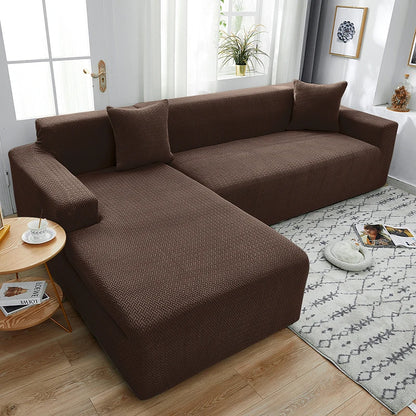 Jacquard Thick Stretch Sofa Cover – Elastic Slipcover for Armchair, L-Shaped & 1–5 Seater Couch Living Room Protector