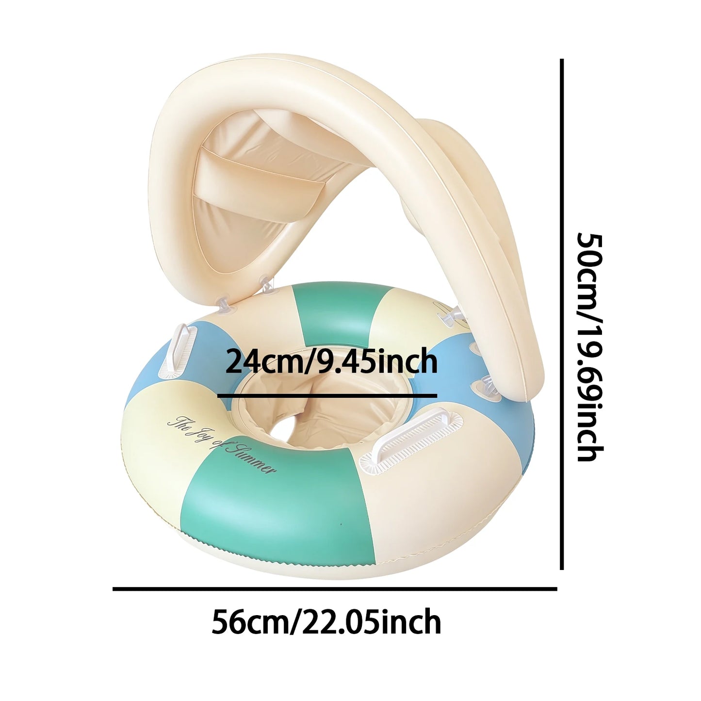 Inflatable Kids Swim Seat - Tear-Resistant Pool & Beach Water Toy with Fun Car Horn Design for Children