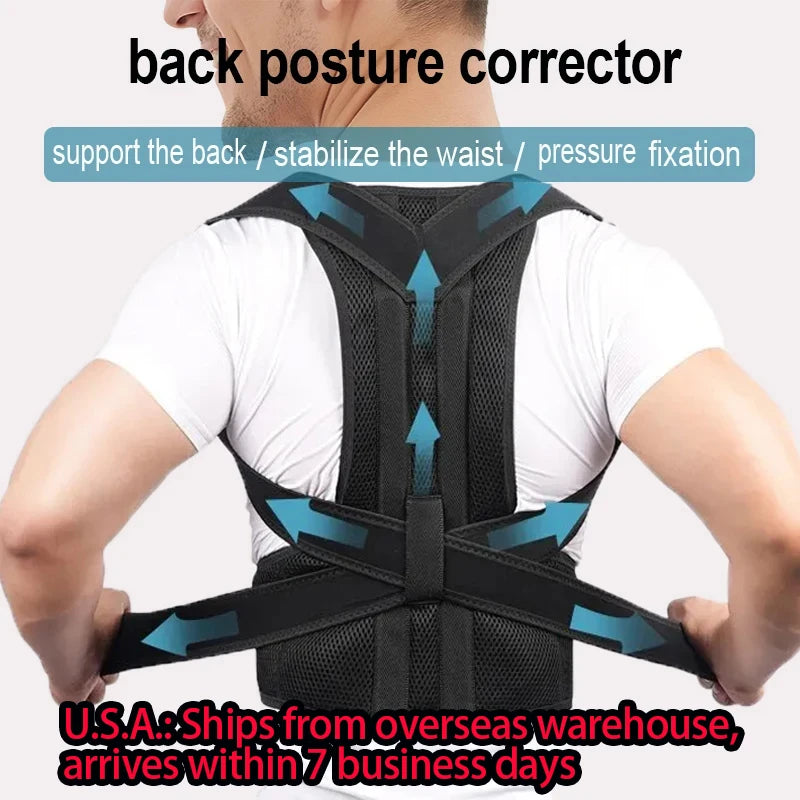 Back Posture Corrector Brace — Shoulder Support Belt for Upper & Lower Back Pain Relief | Spine & Clavicle Posture Vest