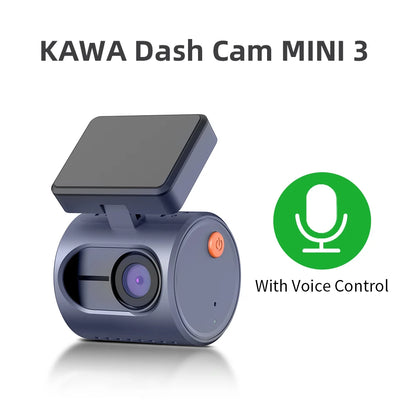 2K Mini Dash Cam - WiFi Car DVR with Night Vision, Voice Control & Emergency Recording
