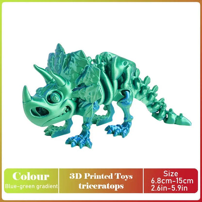 3D Printed Tyrannosaurus Rex Model - Realistic Jointed Movable Dinosaur Figure Toy & Desktop Decoration Gift