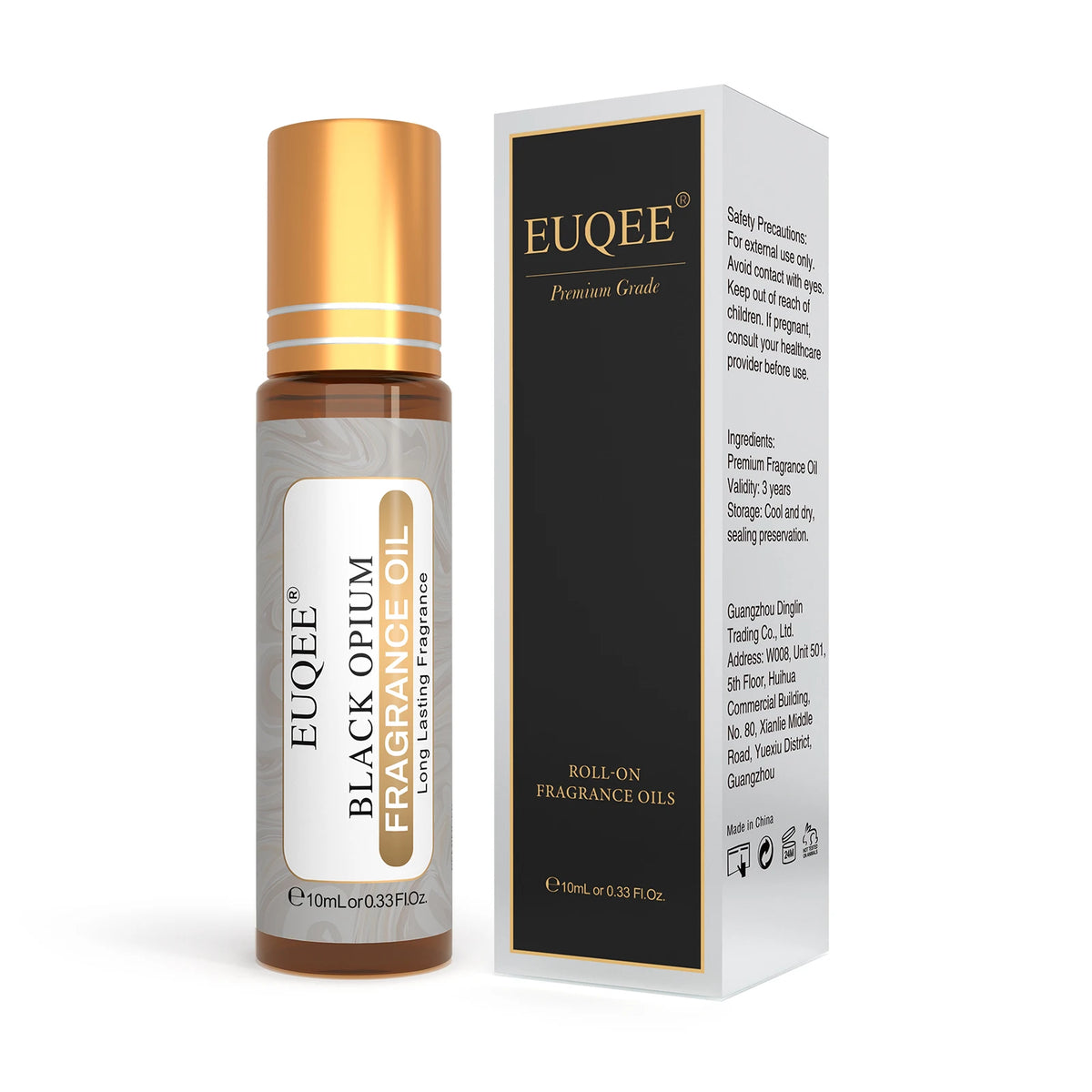 EUQEE 10ml Women's Roller Fragrance Oil - Coconut, Vanilla & Floral Aroma Scent Oil