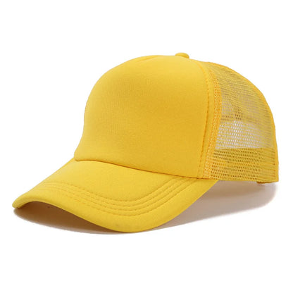 Custom Logo Mesh Trucker Cap - 5 Panel Snapback Baseball Hat for Men & Women Summer Sports Sun Hat