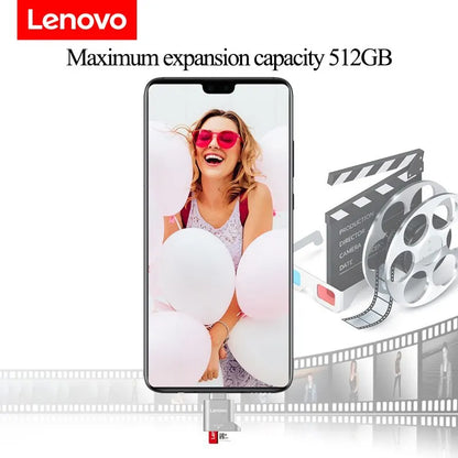 Lenovo USB C to SD Card Reader with USB C to USB Adapter | Type C TF Memory Card Reader | Micro SD Card Reader