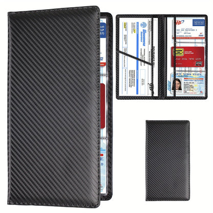 Men's Card Holder, Car Registration Vehicle License Insurance Card Holder Wallet