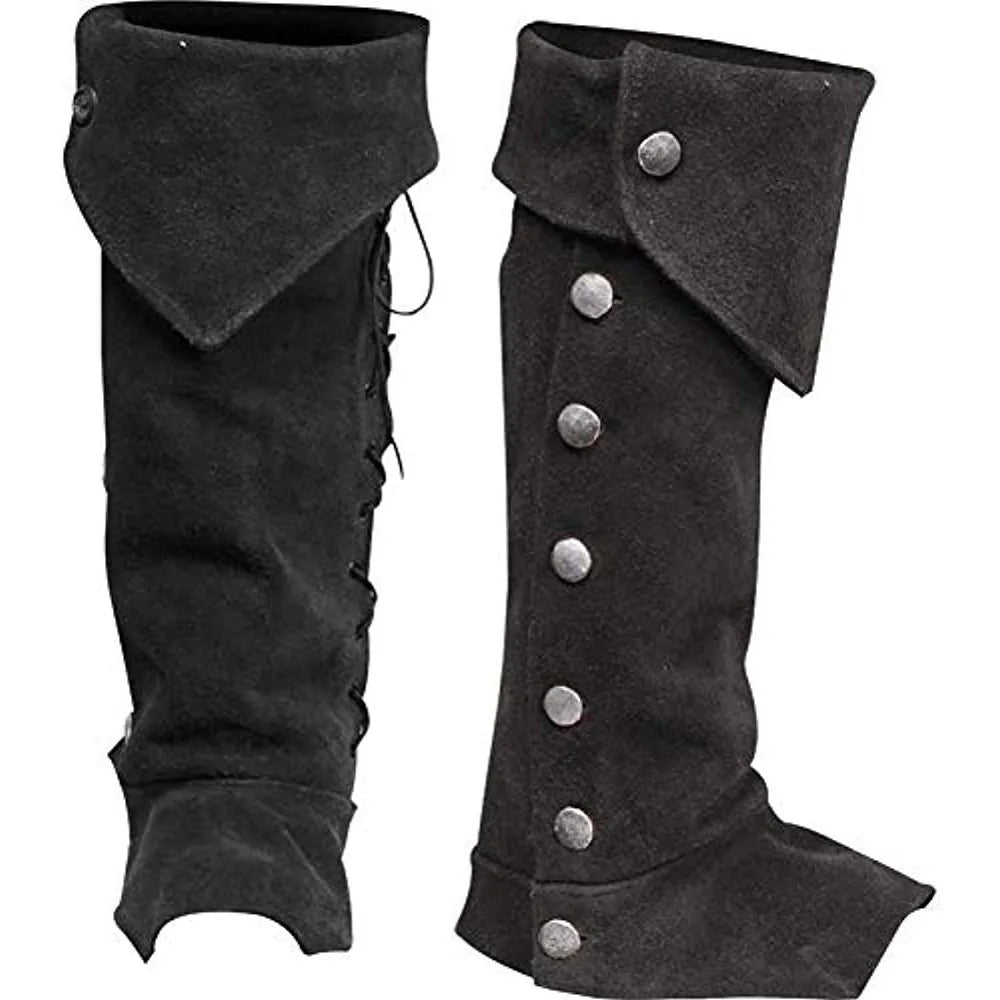 Halloween Medieval Bandage Shoe Covers – Unisex Leg Guard Boots for Viking, Warrior & Knight Cosplay Armor
