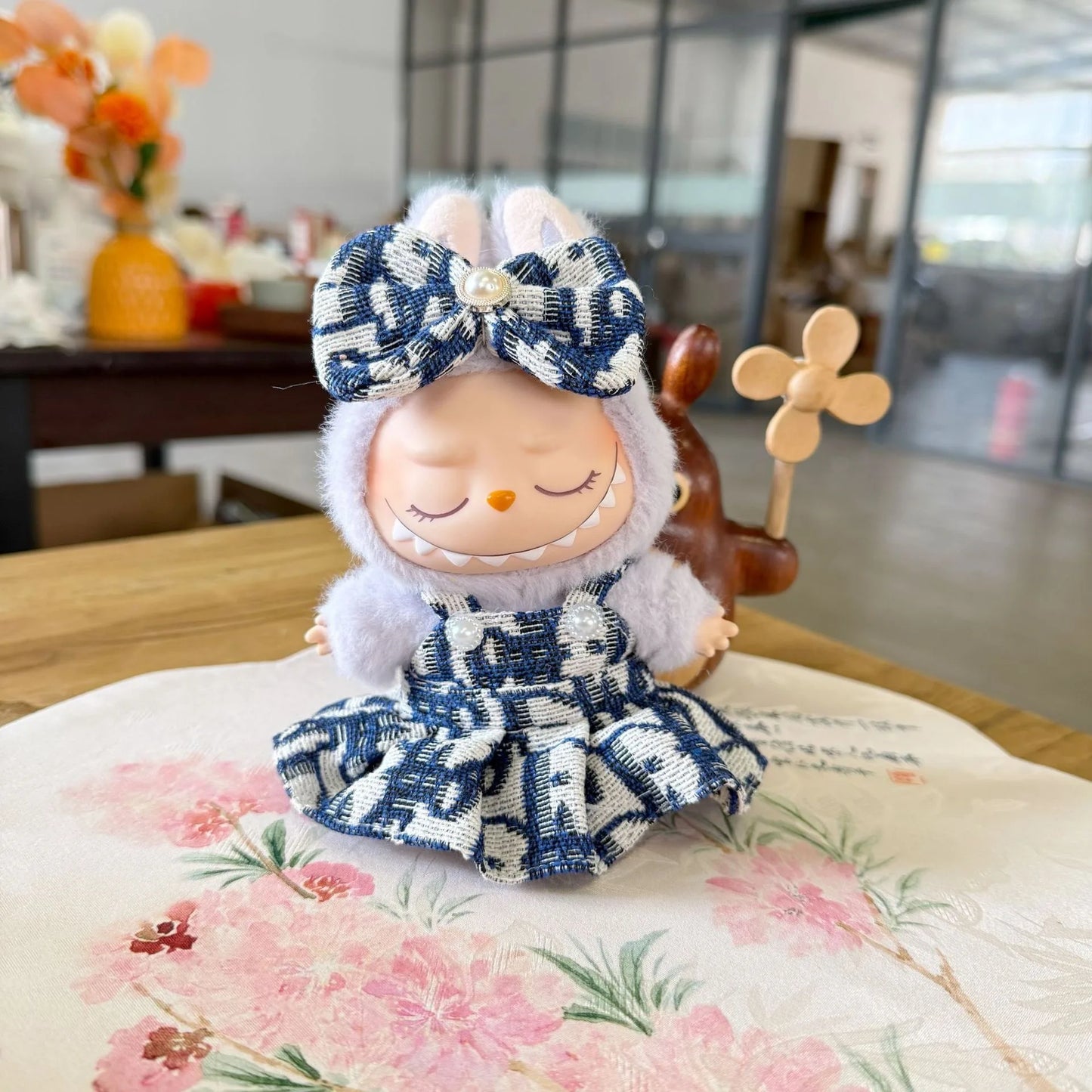17cm Mini Plush Doll Clothes Outfit – V1 V2 V3 Labubu Strap Skirt Accessories for Kids Gifts