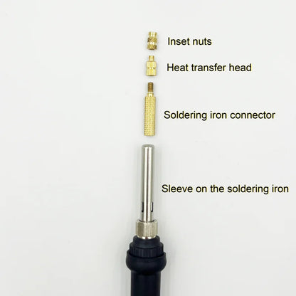 Heat Set Insert Kit for 3D Printing – M2–M6 Brass Threaded Nuts & Soldering Iron Tip for Plastic Insertion
