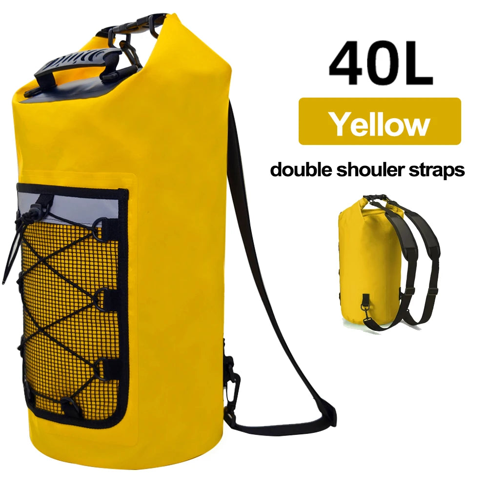 Waterproof PVC Dry Bag Backpack - 10L/20L Shoulder Bag for Kayaking, Trekking, Rafting, Surfing & Boating