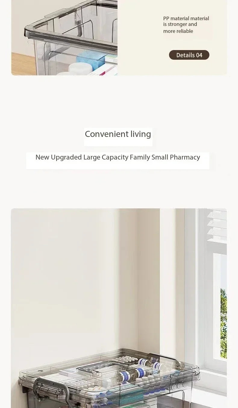 Household Multi-Layer Medicine Storage Box – Emergency Medical Organizer with Compartments