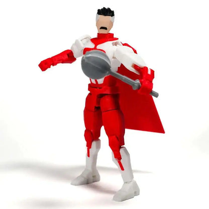 3D Printed Invincible 2.0 Superhero Action Figure – Multi-Jointed Anime Model, Shapeshift Toy & Gift Ornament
