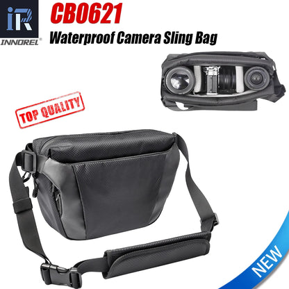 INNOREL CB0621 6L Waterproof Camera Sling Bag – Crossbody DSLR/SLR/Mirrorless Travel Bag for Photography, Cycling & Daily Use