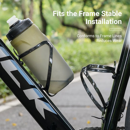 MANA 12g Marble-Pattern Carbon Fiber Bicycle Bottle Cage — Ultra-Light Full Carbon with Aluminum Alloy Screws for Road/MTB/Gravel