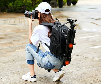 Large Waterproof Camera Backpack — DSLR & Video Tripod Bag with Rain Cover for Canon, Nikon, Sony, Pentax