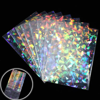 66x91mm Holographic Soft Trading Card Sleeves — Laser Protector for Pokemon, Yu-Gi-Oh & Baseball Cards