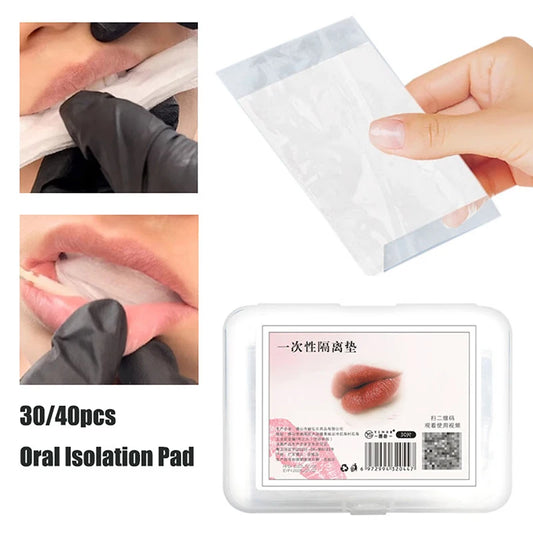 30/40pcs Microblading Lip Isolation Pads — Disposable Protective Film for Permanent Makeup Tattoo Accessories