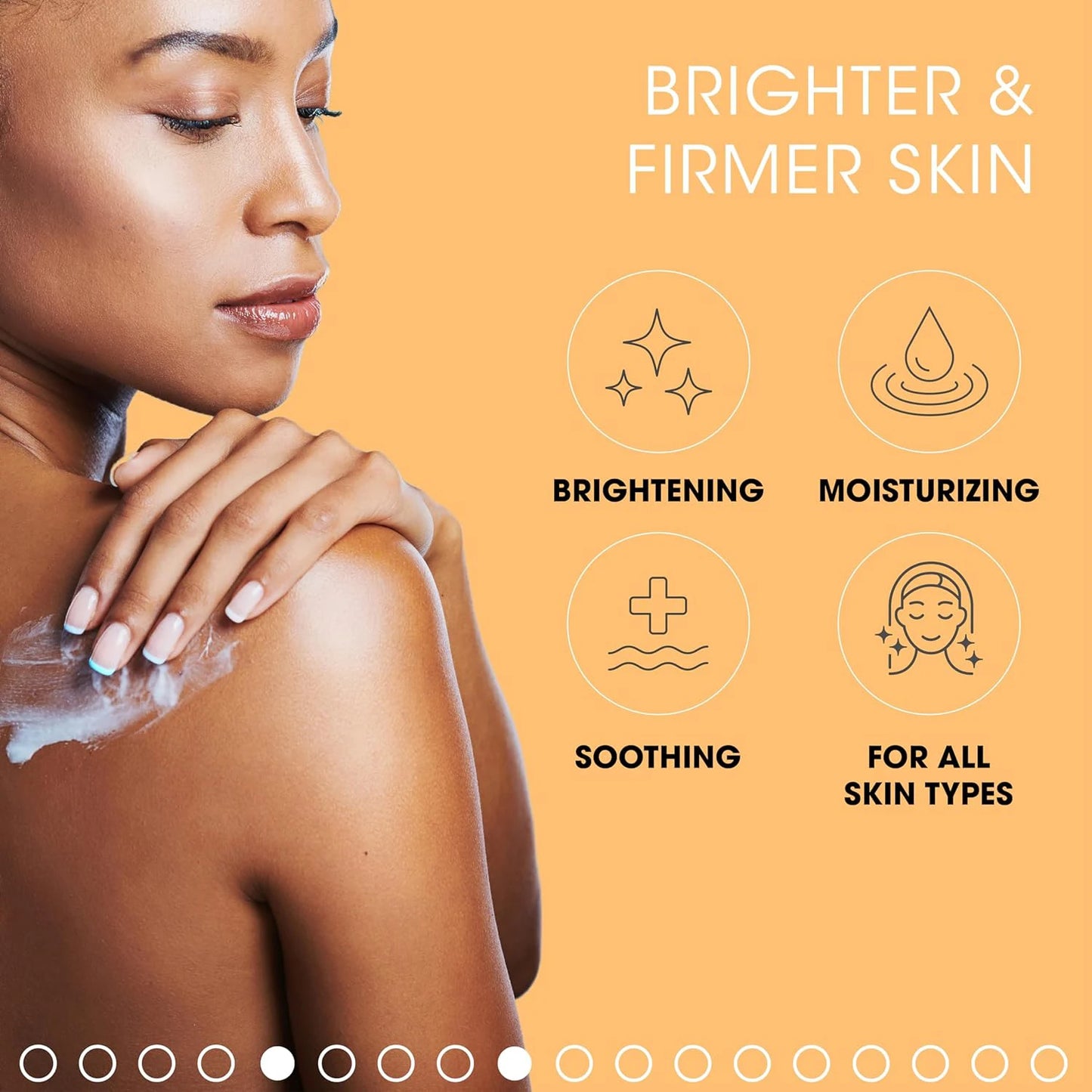 500ml Whitening Body Lotion with Alpha Hydroxy Acids, Vitamin C & E – Fast Moisturizing & Lightening Cream for Skin Brightening