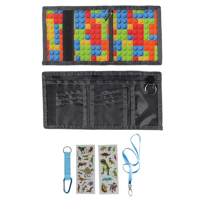 Kids Trifold Casual Wallet – Multifunctional Youth Wallet with Zipper Coin Pocket & Card Holders, Perfect Gift for Children