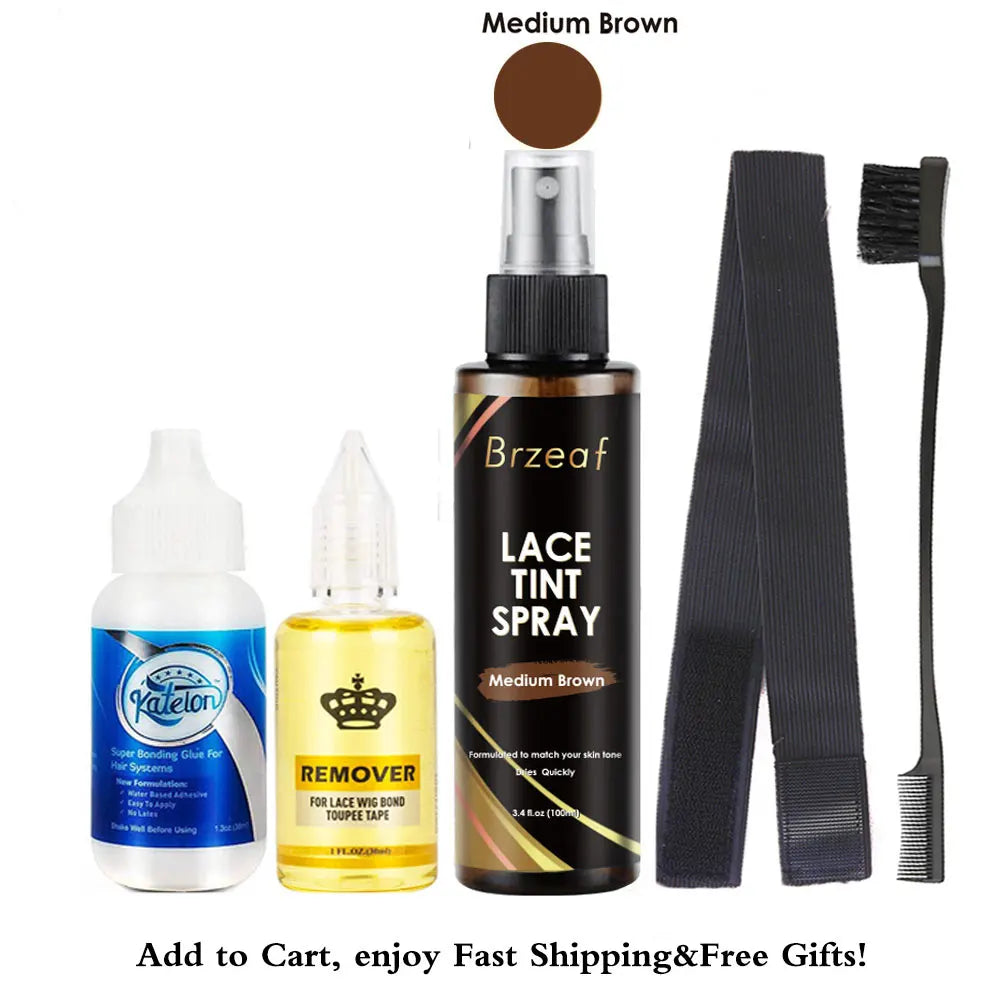 Waterproof Lace Wig Glue | 38ml Liquid Adhesive for Lace Front Wigs, Hair Wax Stick, Tint Spray & Elastic Melt Band