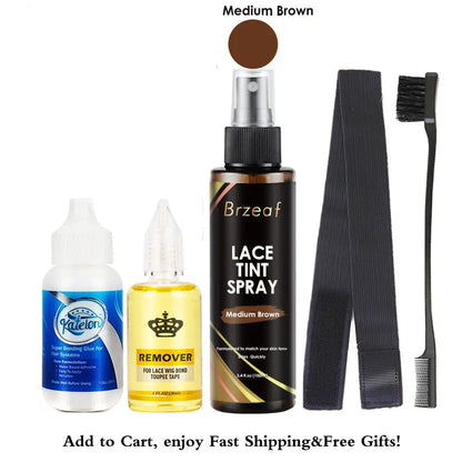 Waterproof Lace Wig Glue | 38ml Liquid Adhesive for Lace Front Wigs, Hair Wax Stick, Tint Spray & Elastic Melt Band