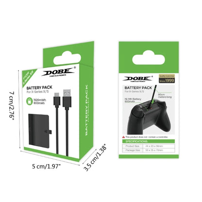 E9LB 800mAh Rechargeable Battery Pack with USB Cable for Xbox Series S Controller