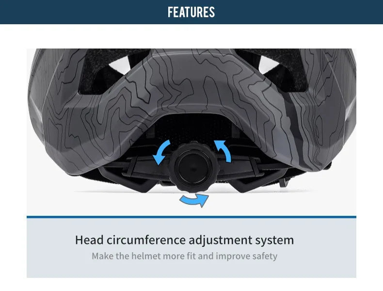 BATFOX Matte Black MTB Bike Helmet – Men's Mountain Bike Cycling Helmet Casco Ciclismo