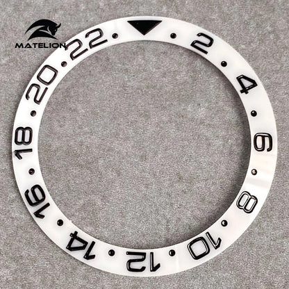 MATELION 38mm Ceramic Bezel Insert — Alloy Watch Ring for 40mm NH35/NH34 GMT Diving Watches